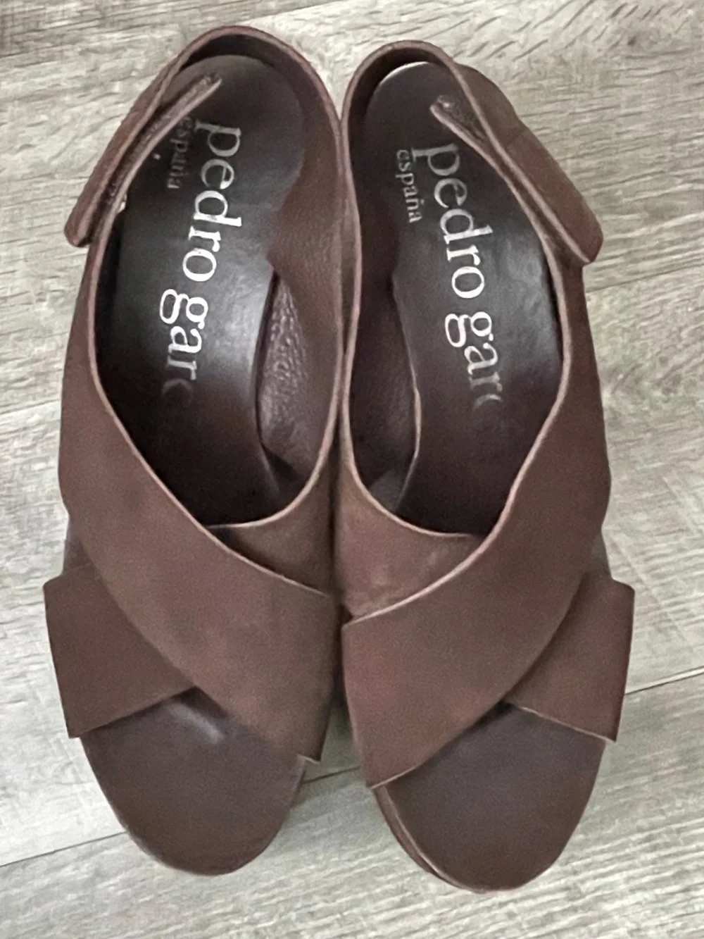 Pedro Garcia Chocolate Suede Platform Sandals